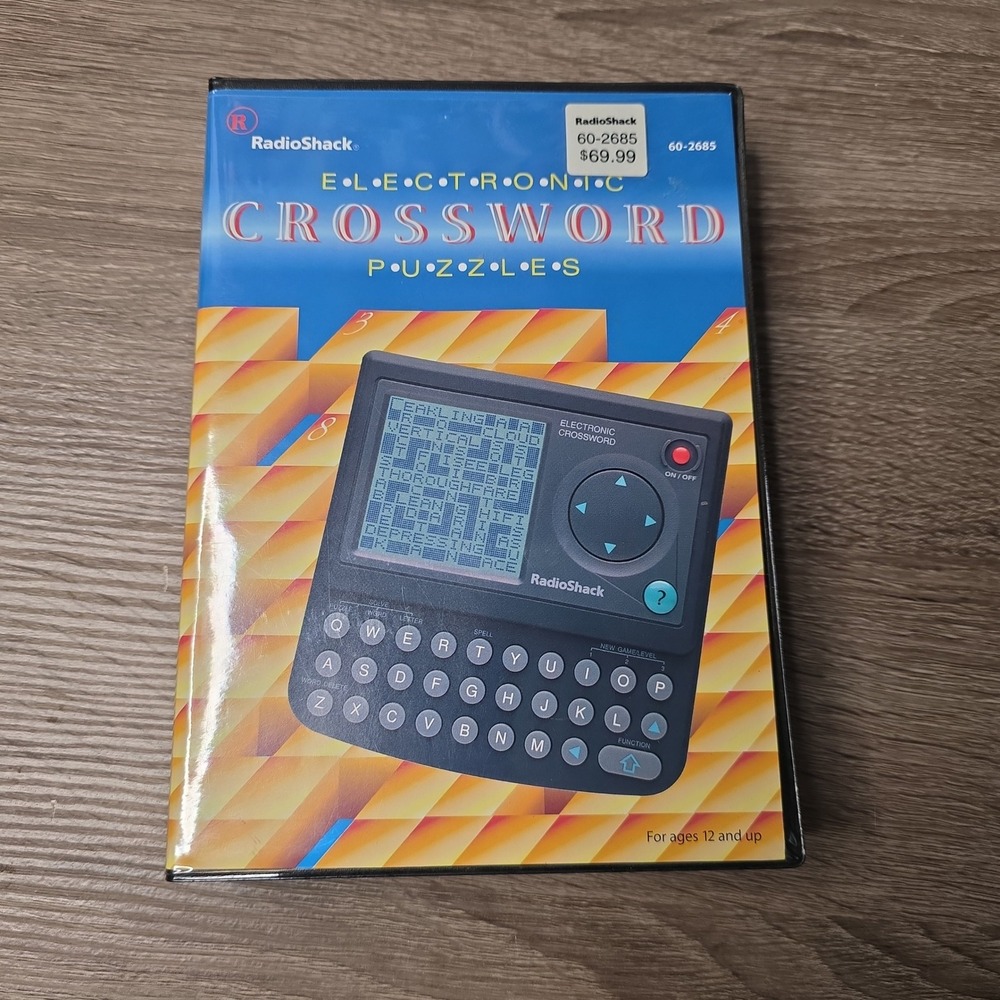 RadioShack Electronic Crossword Puzzles Handheld Game 60-2685 Vintage Tandy